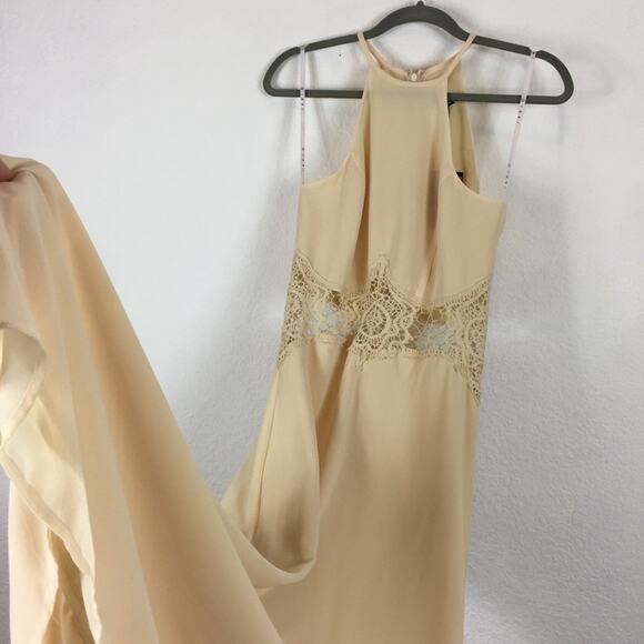 NWT Jarlo London ASOS Cream Aden Maxi Dress Lace Insert Waist Size XS/8 - Picture 9 of 12
